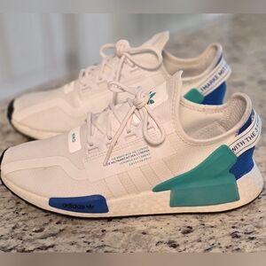 Adidas NMD R1 V2 - White Cyan - Men's 9